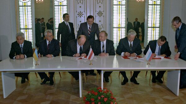 церемония подписания соглашения о ликвидации ссср - Sputnik Абхазия
