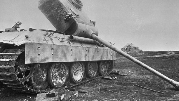 Подбитый немецкий танк брошен на поле боя. Курская дуга. - Sputnik Абхазия