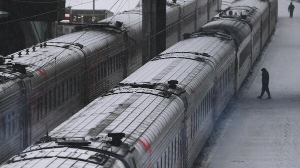 Поезда дальнего следования на железнодорожном вокзале Новосибирск-Главный.  - Sputnik Абхазия