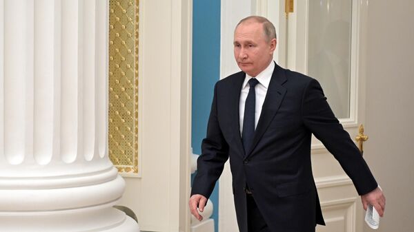 Встреча президента РФ В. Путина с представителями российских деловых кругов - Sputnik Аҧсны