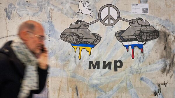 Граффити о мире между Россией и Украиной появилось в Риме - Sputnik Абхазия