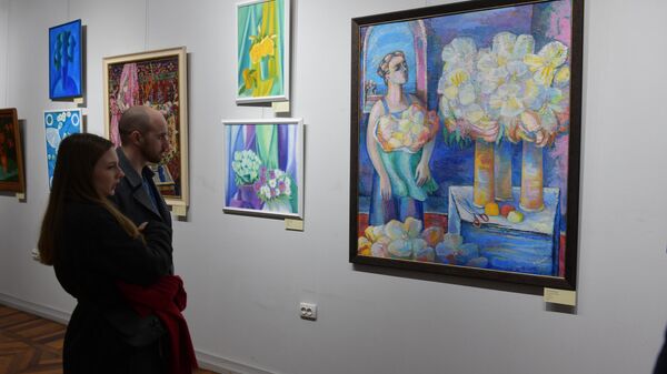 Открытие выставки Цветы в искусстве - Sputnik Абхазия