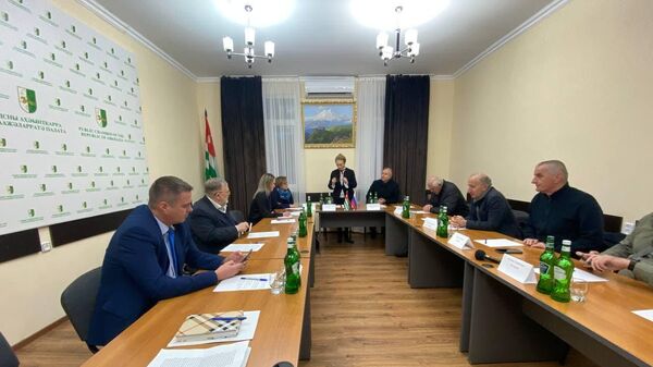Встреча членов общественной палаты Абхазии с наблюдателями из России - Sputnik Аҧсны