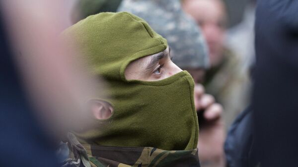 Митинг батальона Айдар у Минобороны Украины - Sputnik Абхазия