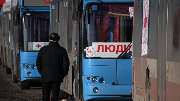 Гуманитарная колонна Красного креста на пути в Мариуполь - Sputnik Абхазия
