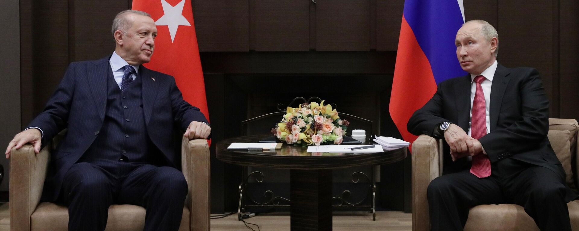 Президент РФ В. Путин провел переговоры с президентом Турции Р. Эрдоганом - Sputnik Абхазия, 1920, 26.04.2022