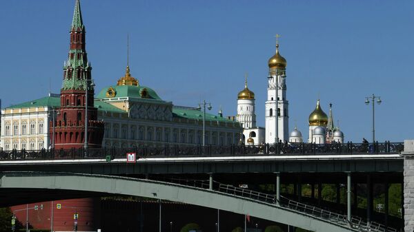Большой Кремлёвский дворец, собор святого Архистратига Михаила и колокольня Ивана Великого в Кремле - Sputnik Аҧсны