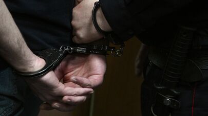 Обвиняемый в наручниках в Басманном суде Москвы