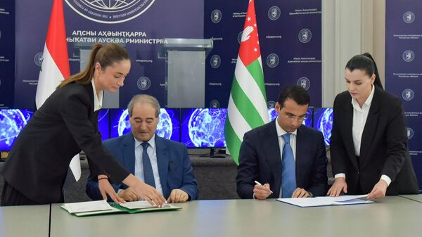 Подписан Меморандум о политических консультациях между Абхазией и Сирией - Sputnik Аҧсны