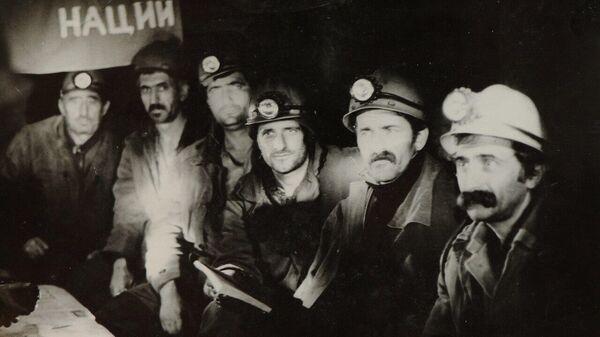 Забастовка абхазских шахтеров. Архивное фото  - Sputnik Абхазия