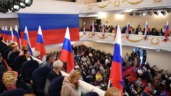 Общенародный съезд жителей Запорожья по вопросу о проведении референдума - Sputnik Абхазия