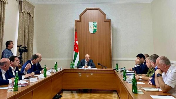 Под председательством Президента Абхазии Аслана Бжания состоялось заседание Совета безопасности - Sputnik Абхазия