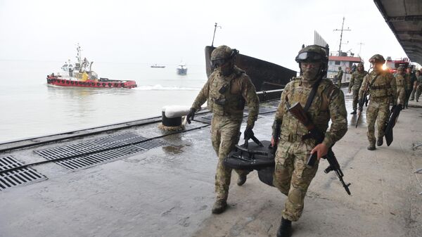 Антитеррористические учения в морском порту в Сухуме - Sputnik Абхазия