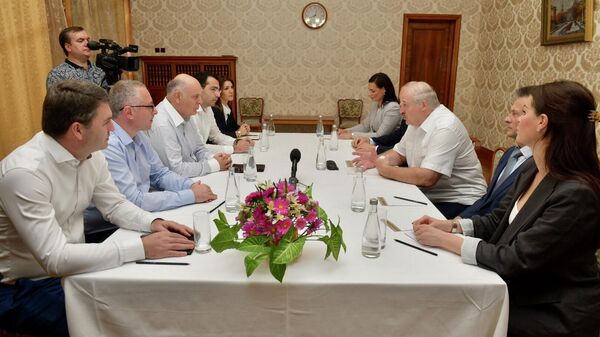 Президент Абхазии Аслан Бжания встретился с Президентом Республики Беларусь Александром Лукашенко. - Sputnik Аҧсны