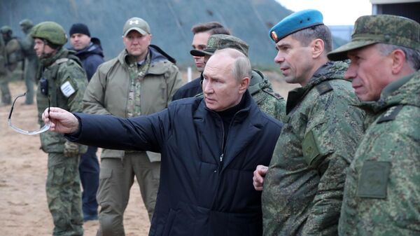Президент РФ В. Путин посетил полигон Западного военного округа в Рязанской области - Sputnik Абхазия