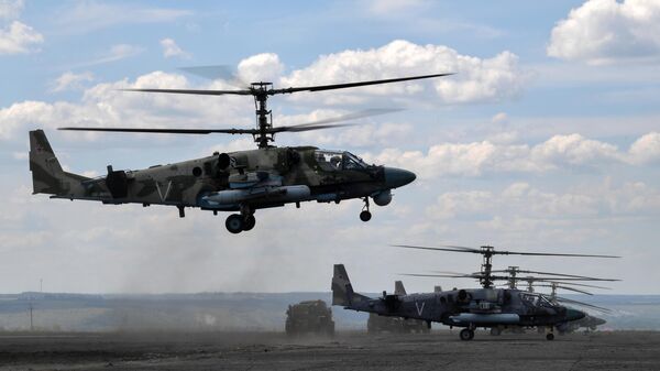 Аэродром базирования вертолетов Ка-52 в зоне проведения спецоперации - Sputnik Абхазия