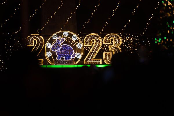 Новый год уже на пороге, в Абхазии царит атмосфера праздника. В городах расставлены иллюминации, которые с наступлением темноты освещают все вокруг. - Sputnik Абхазия