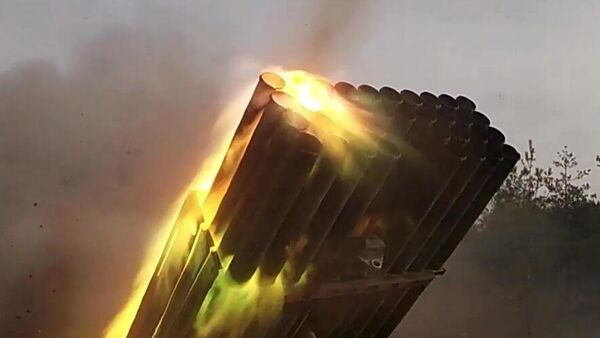 Работа  РСЗО Град в зоне проведения СВО - Sputnik Аҧсны