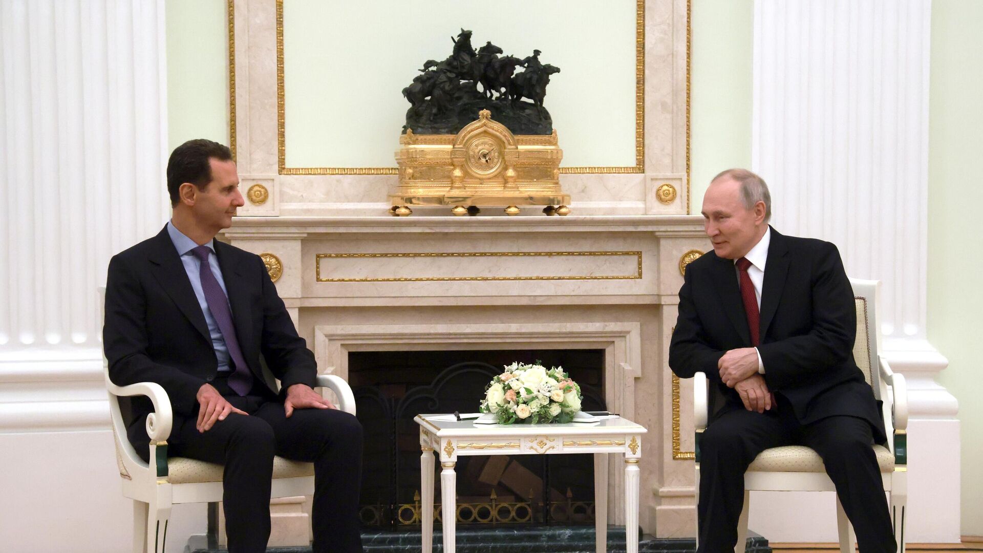 Переговоры президента РФ В. Путина с президентом Сирии Б. Асадом - Sputnik Абхазия, 1920, 15.03.2023