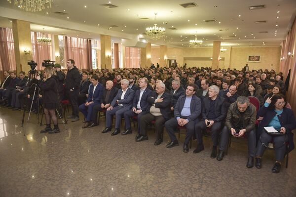 Съезд политической партии Форум народного единства Абхазии - Sputnik Абхазия