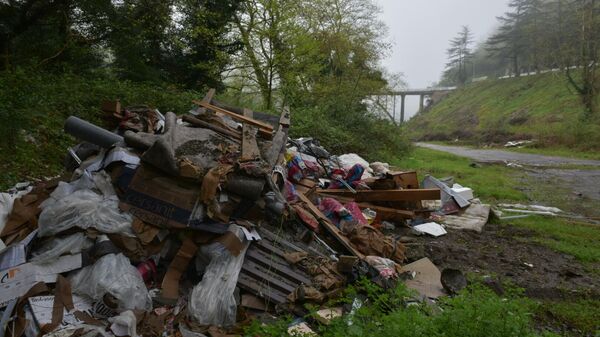 Стихийная свалка в районе гумистинского моста  - Sputnik Абхазия