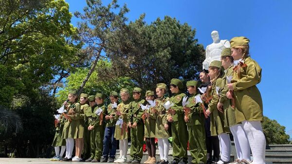 Акция Волонтеры Победы Абхазии, приуроченная к 78-летию Победы в ВОВ, прошла в Сухуме - Sputnik Абхазия