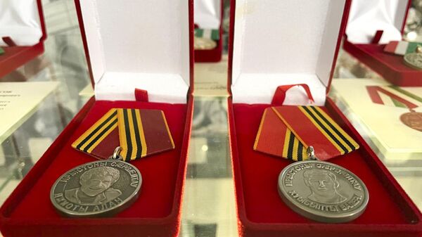 Представители ЮО передали 2 медали добровольцев - Sputnik Абхазия