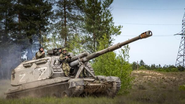 Работа крымских артиллеристов на Херсонском направлении - Sputnik Абхазия
