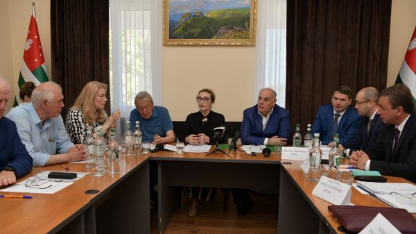Встреча Аслана Бжания с новым составом Общественной палаты - Sputnik Абхазия
