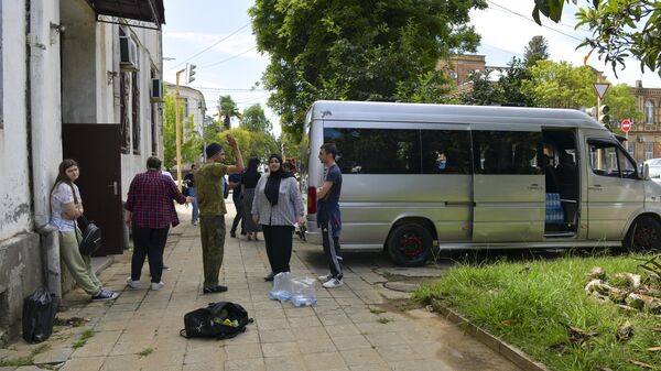 Отправка волонтеров на помощь пострадавшим от стихии в Гагру - Sputnik Аҧсны