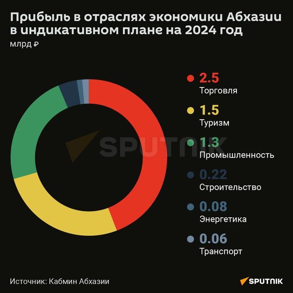 Прибыль в отраслях экономики Абхазии в индикативном плане на 2024 год  - Sputnik Абхазия