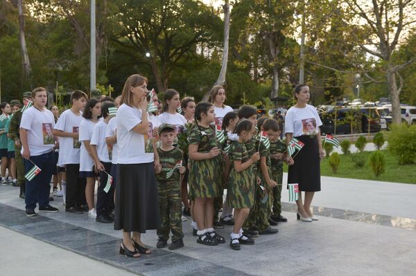 Открытие памятника в Нижней Эшере войнам погибшим ОВНА - Sputnik Абхазия