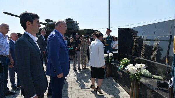 Открытие памятника погибшим в Отечественной войне народа Абхазии воинам состоялось в селе Меркула - Sputnik Абхазия