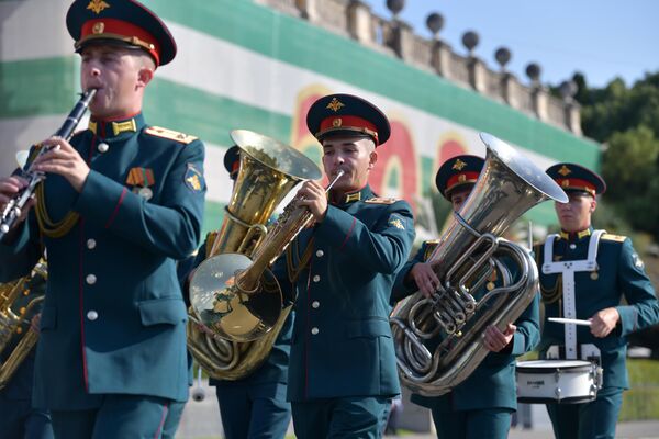 Сводный оркестр Минобороны Абхазии и Седьмой Российской военной базы. - Sputnik Абхазия