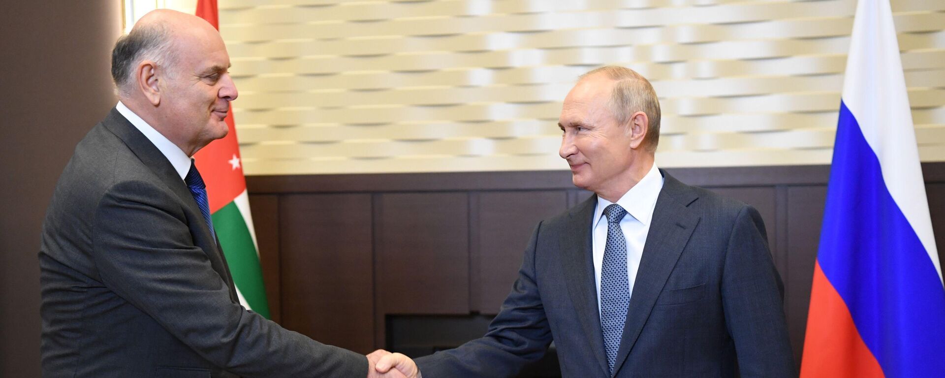 Владимир Путин встретился с Президентом Абхазии Асланом Бжания - Sputnik Абхазия, 1920, 04.10.2023