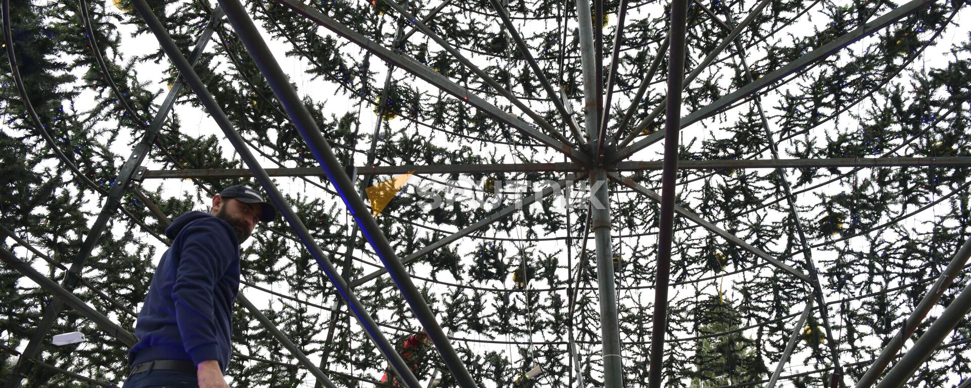 Украшение главной елки на площади свободы - Sputnik Абхазия, 1920, 22.12.2023