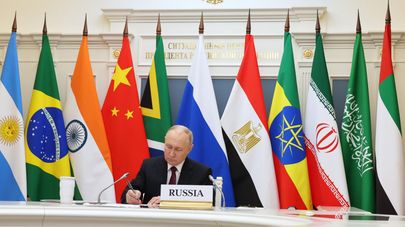 Президент РФ В. Путин принял участие во внеочередном саммите БРИКС по палестино-израильскому конфликту