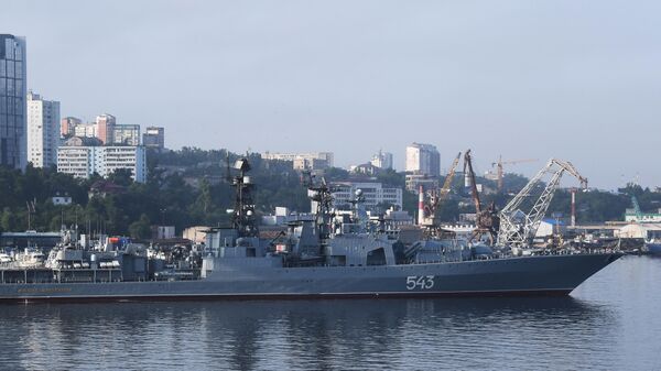 Формирование строя кораблей ко Дню ВМФ во Владивостоке - Sputnik Абхазия