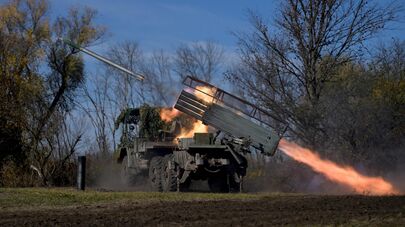 Боевая работа РСЗО "Град-1" 25 общевойсковой армии группировки войск Запад на Краснолиманском участке фронта в ЛНР