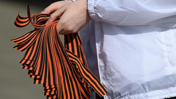 Старт акции Георгиевская ленточка в Москве - Sputnik Аҧсны