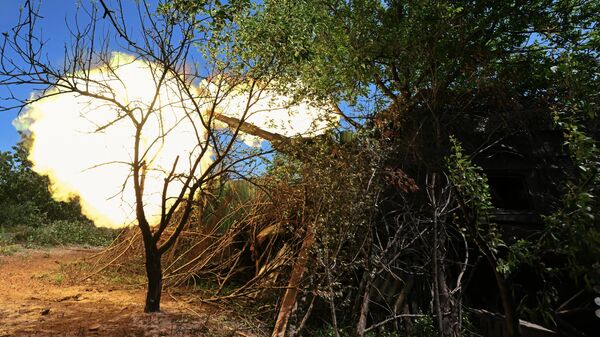 Боевая работа САУ Мста-С группировки войск Центр на Красноармейском направлении СВО - Sputnik Аҧсны