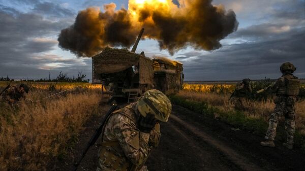 Боевая работа артиллеристов группировки войск Центр на Красноармейском направлении СВО - Sputnik Абхазия