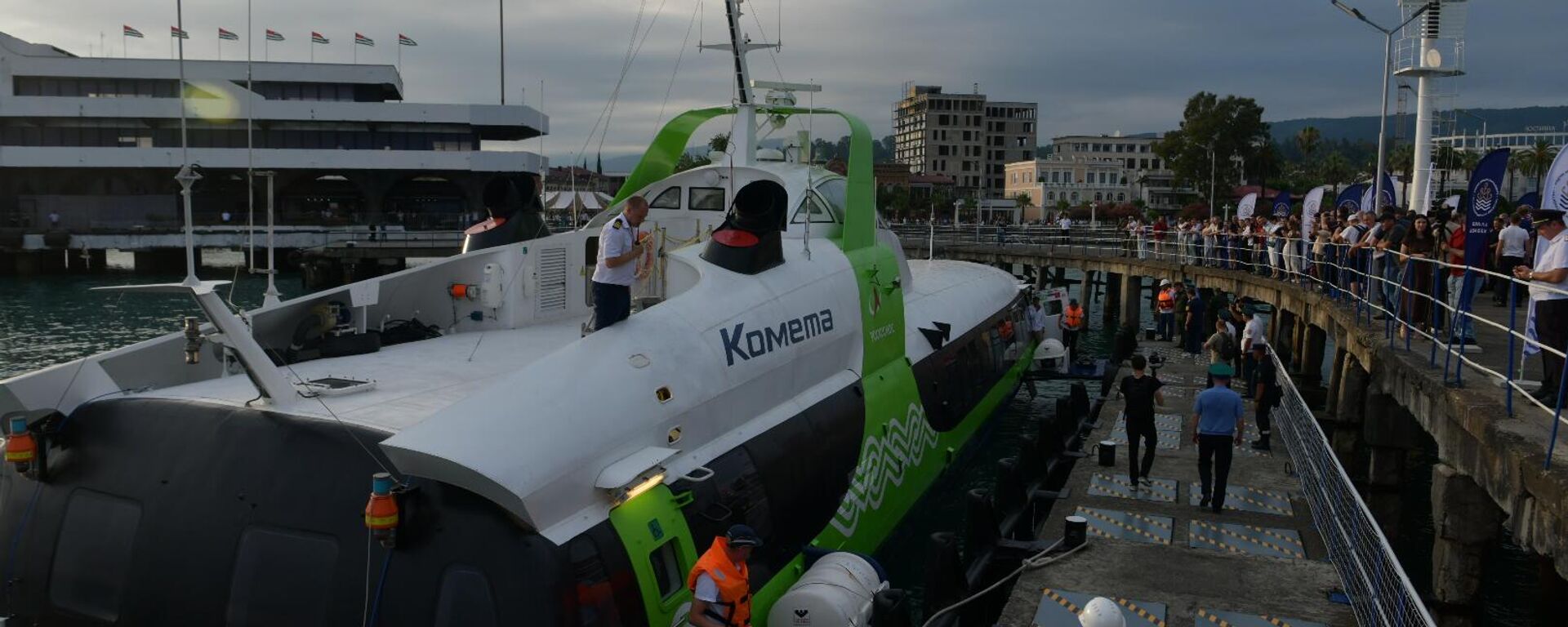 Первый тестовый рейс пассажирского судна Комета 120М из Сочи в Сухум - Sputnik Абхазия, 1920, 28.08.2025