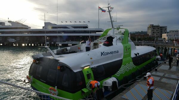 Первый тестовый рейс пассажирского судна Комета 120М из Сочи в Сухум - Sputnik Аҧсны