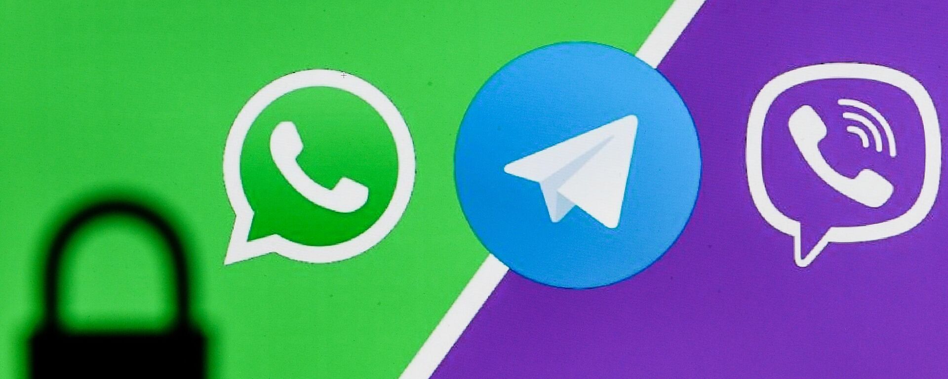 Логотипы мессенджеров WhatsApp, Viber и Telegram - Sputnik Абхазия, 1920, 22.10.2025