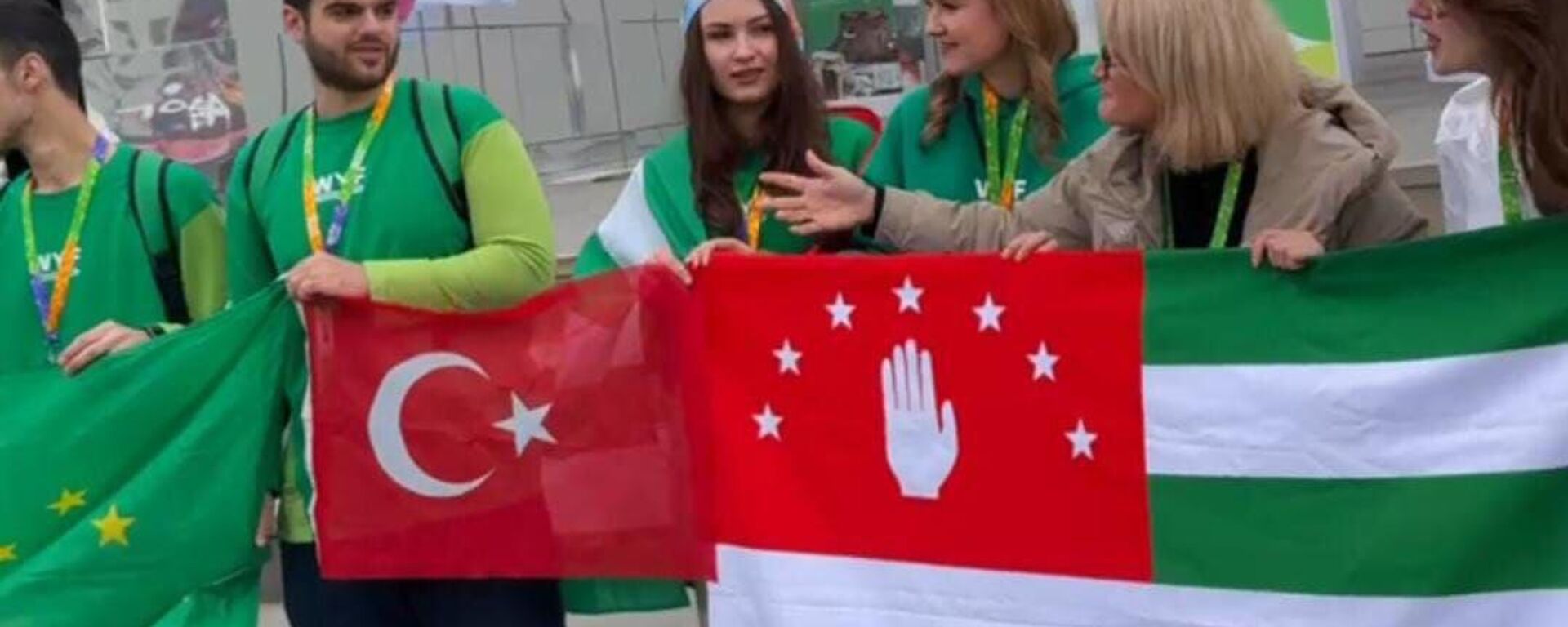 На Слете Всемирного фестиваля молодежи в Нижнем Новгороде  - Sputnik Аҧсны, 1920, 20.09.2025