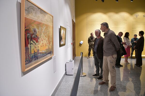 Восстановленный после пожара Центральный выставочный зал Союза художников Абхазии открылся 1 октября.  - Sputnik Абхазия