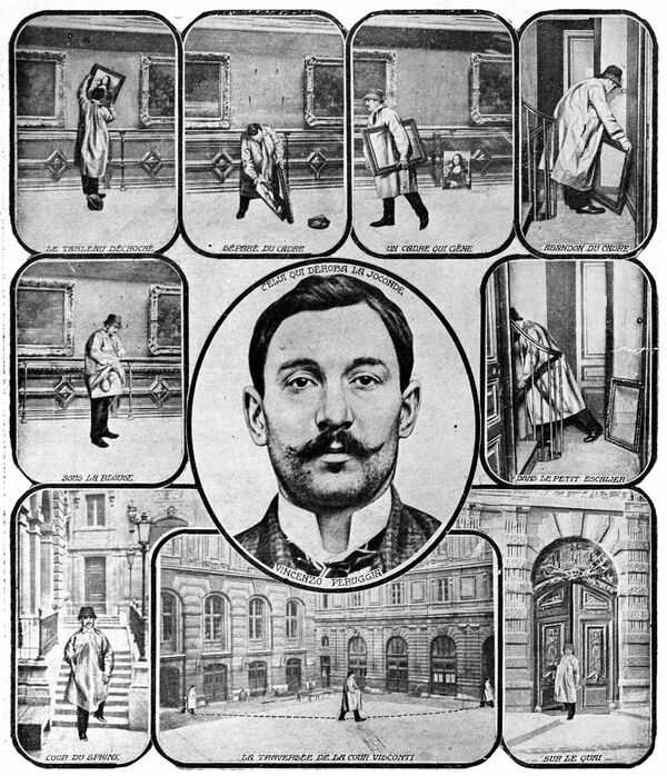 В 1911 году Винченцо Перуджа похитил &quot;Мону Лизу&quot; из Лувра, просто вынеся ее под мышкой. Этот дерзкий поступок стал самым знаменитым арт-ограблением XX века. - Sputnik Абхазия