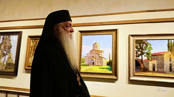 Выставка картин из коллекции Каманского монастыря Отражение небесного в земном открылась музее Двор Постникова в Пскове - Sputnik Абхазия