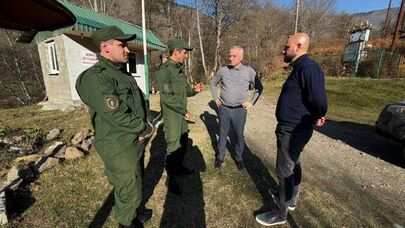 Президент Абхазии Бадра Гунба посетил пограничный отряд "Птыш" Погрануправления СГБ Абхазии